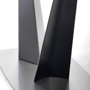 Pidennettävä ruokapöytä FANGOR, tummanharmaa / musta