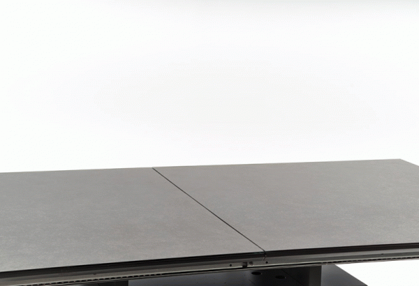 Pidentävä Ruokapöytä SALVER, pinta - tummanharmaa, jalat - tummanharmaa