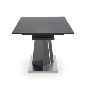 Pidentävä Ruokapöytä SALVER, pinta - tummanharmaa, jalat - tummanharmaa