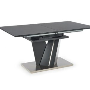 Pidentävä Ruokapöytä SALVER, pinta - tummanharmaa, jalat - tummanharmaa