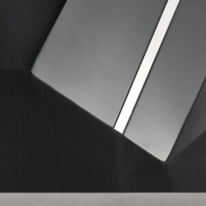 Pidentävä Ruokapöytä SALVER, pinta - tummanharmaa, jalat - tummanharmaa