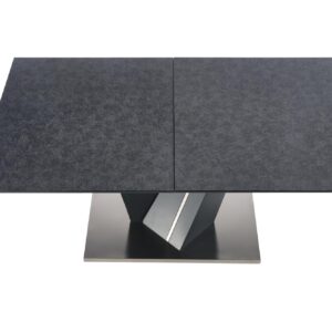 Pidentävä Ruokapöytä SALVER, pinta - tummanharmaa, jalat - tummanharmaa