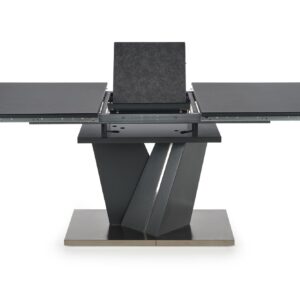 Pidentävä Ruokapöytä SALVER, pinta - tummanharmaa, jalat - tummanharmaa