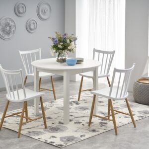 Laajennettav ruokapöytä RINKA, valkoinen