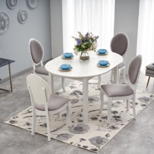 Laajennettav ruokapöytä RINKA, valkoinen