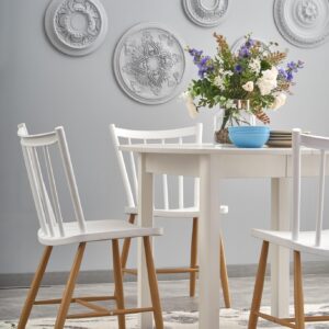 Laajennettav ruokapöytä RINKA, valkoinen