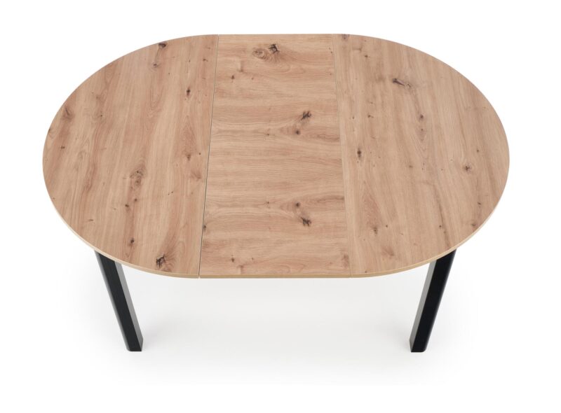 Ruokapöytä RINERO, tammi / musta