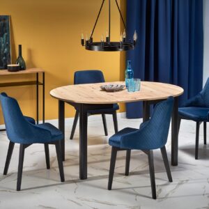 Ruokapöytä RINERO, tammi / musta