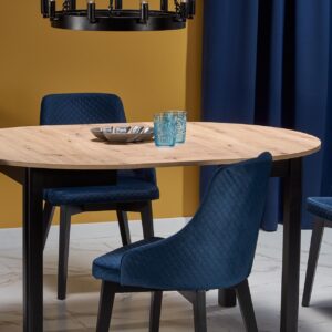 Ruokapöytä RINERO, tammi / musta