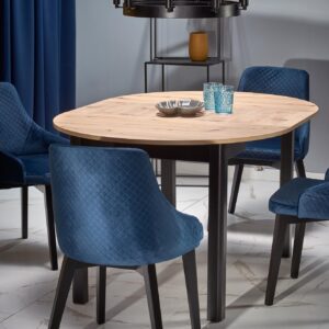 Ruokapöytä RINERO, tammi / musta