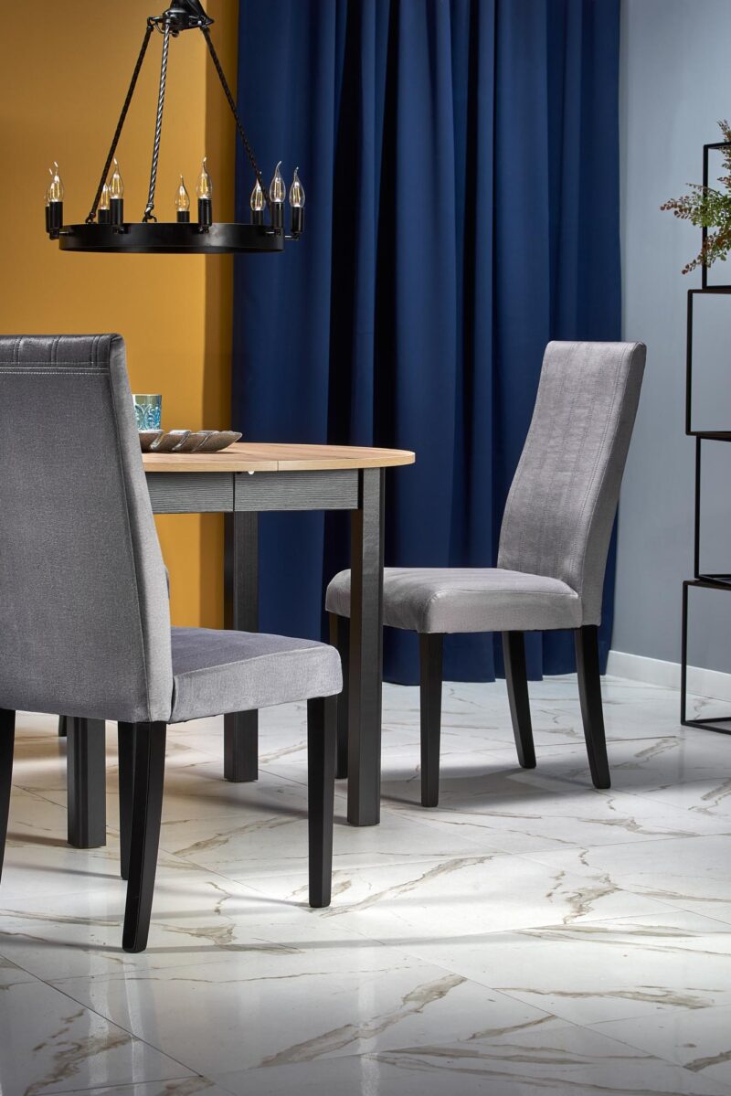 Ruokapöytä RINERO, tammi / musta