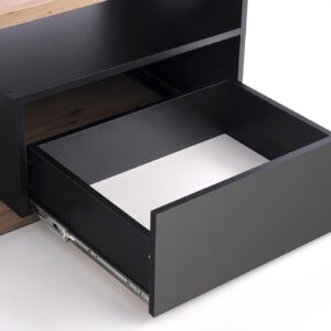 Kahvipöytä PANTARO, tammi / musta