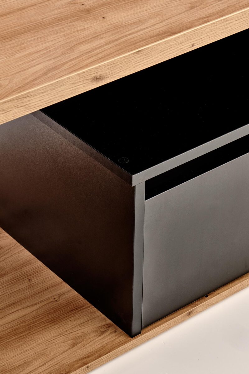 Kahvipöytä PANTARO, tammi / musta