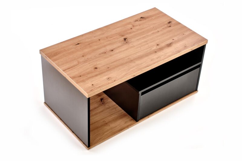 Kahvipöytä PANTARO, tammi / musta