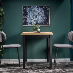 Ruokapöytä COBREN, wootani tammi / musta