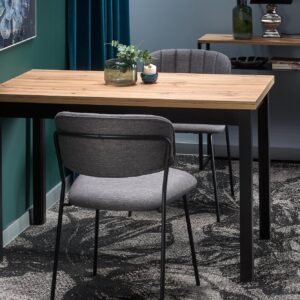 Ruokapöytä COBREN, wootani tammi / musta