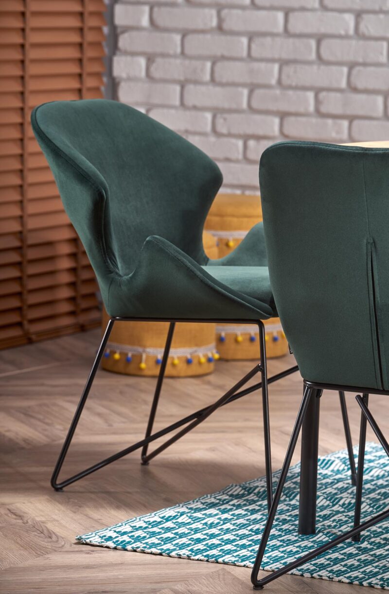 Pidemätettävä ruokapöytä INVERA, luonnon tamm / musta