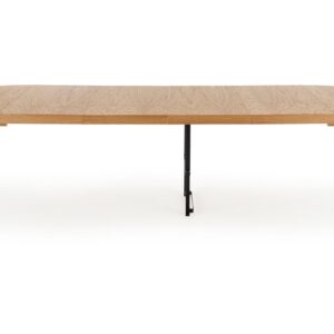 Pidemätettävä ruokapöytä INVERA, luonnon tamm / musta