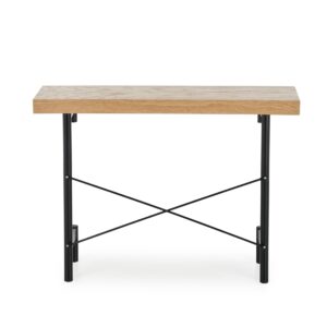 Konsoolipöytä INVERA, luonnollinen tammi / musta