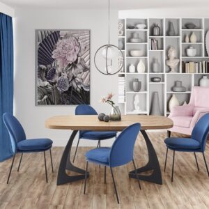 Pidentävä ruokapöytä VELDON, luonnollinen tammi