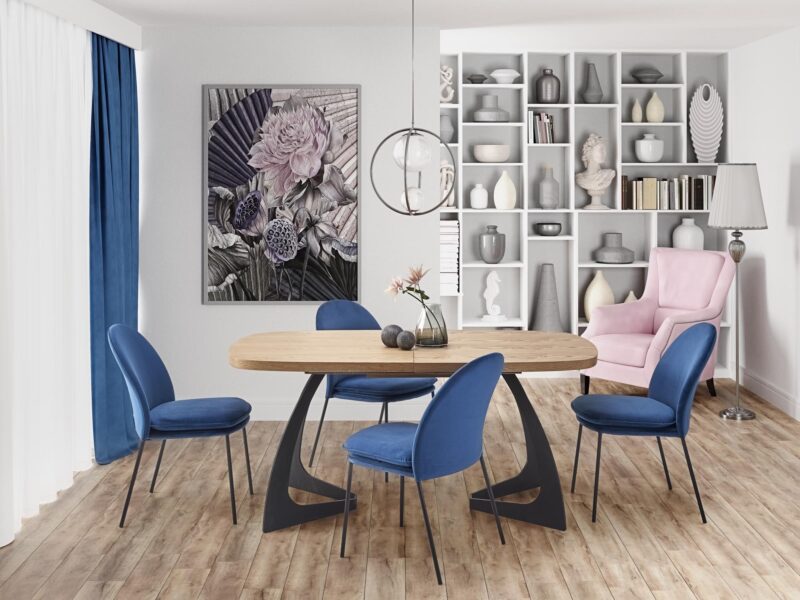 Pidentävä ruokapöytä VELDON, luonnollinen tammi