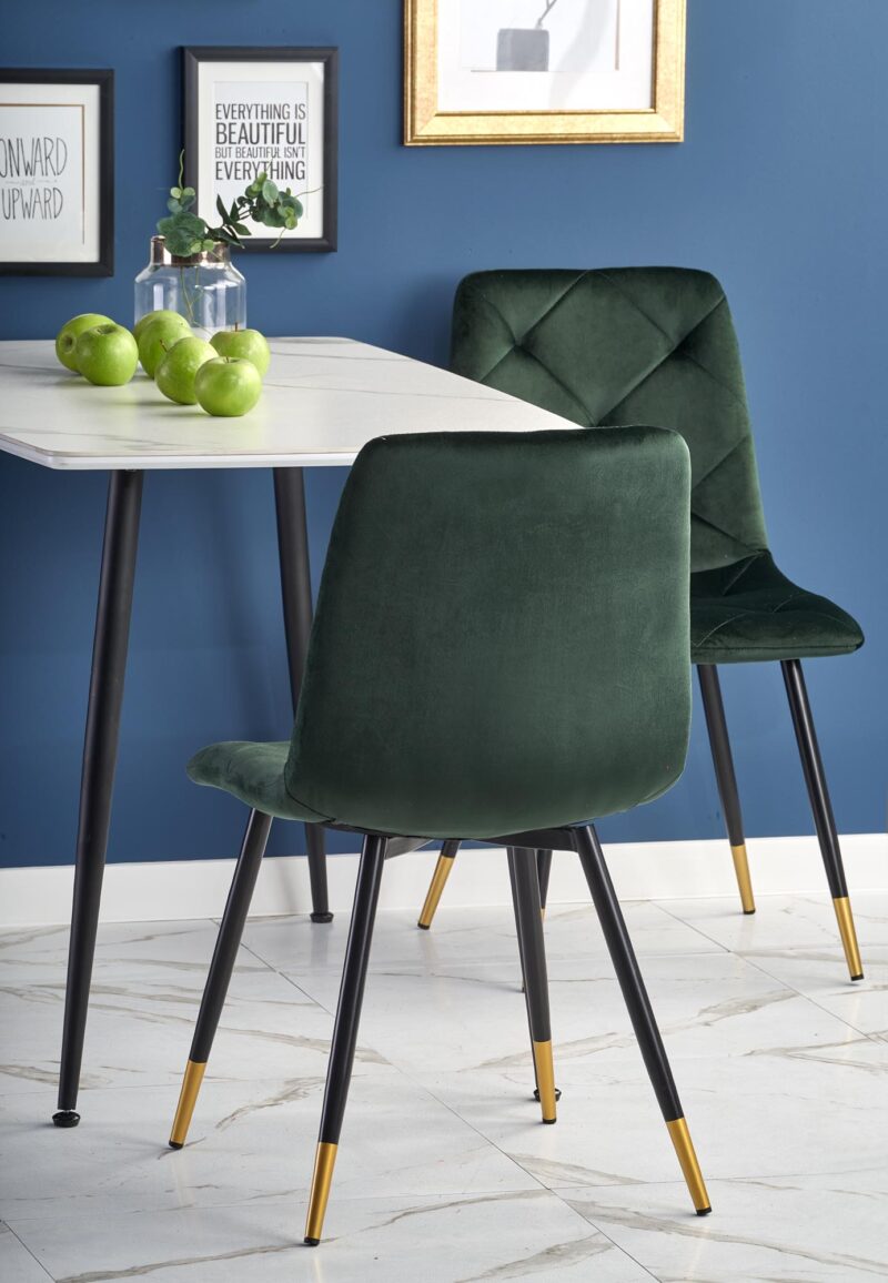 Ruokapöytä MARVEN, valkoinen marmori