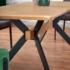 Pidentävä Ruokapöytä MONTARA, tammi / musta