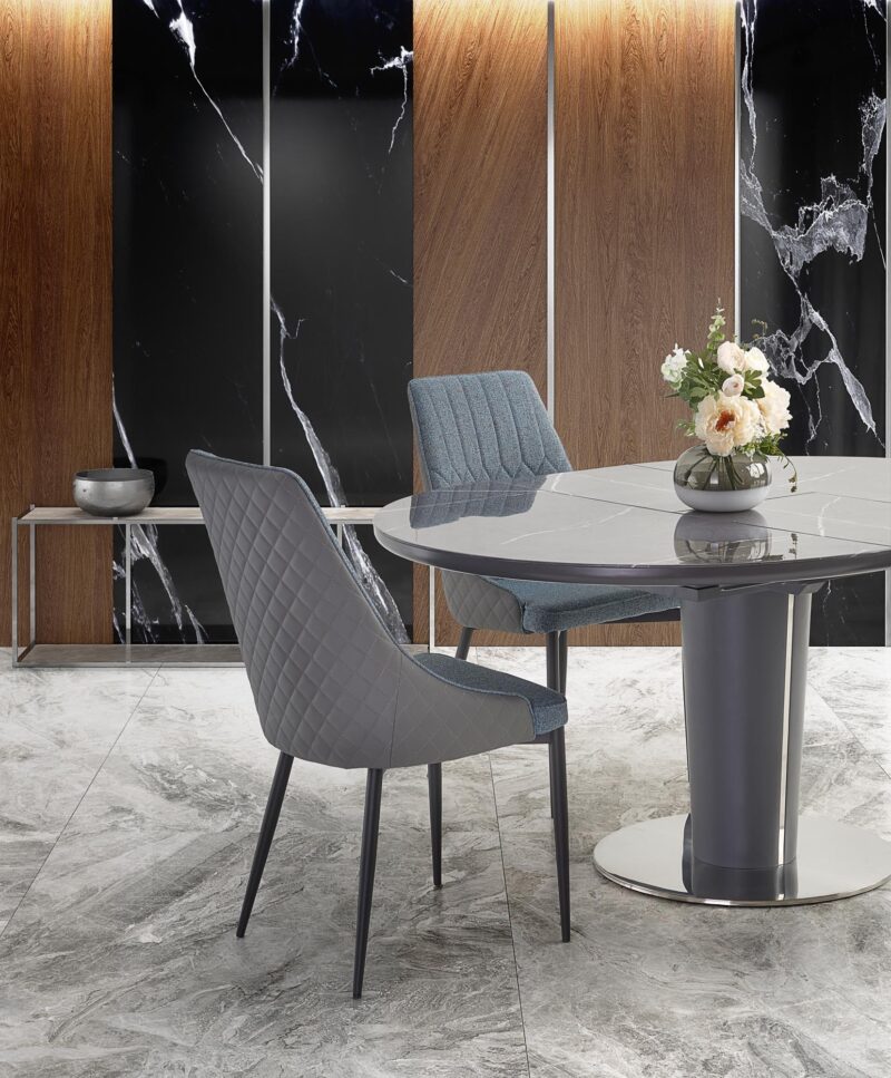 Valettav ruokapöytä RICLON, harmaa marmor