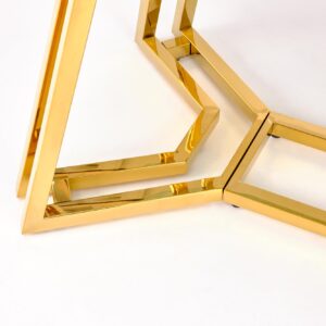 Ruokapöytä ORLANDO, musta marmori / kultainen