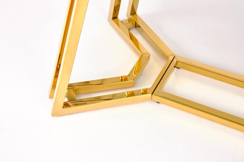 Ruokapöytä ORLANDO, musta marmori / kultainen