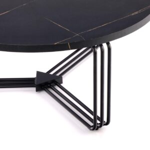 Kahvipöytä ANTERA, musta marmori / musta