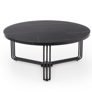 Kahvipöytä ANTERA, musta marmori / musta