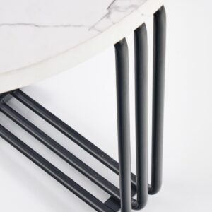 Kahvitalo ANTERA M, valkoinen marmori / musta