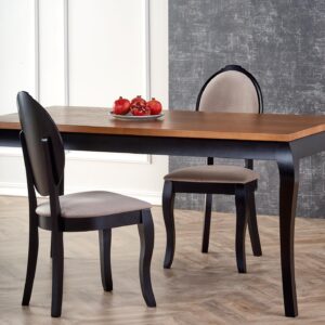 Ruokapöytä WINTER, tumma tammi/musta