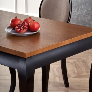 Ruokapöytä WINTER, tumma tammi/musta