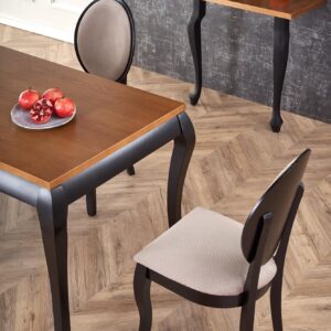 Ruokapöytä WINTER, tumma tammi/musta