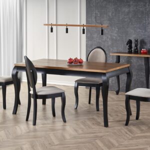 Ruokapöytä WINTER, tumma tammi/musta