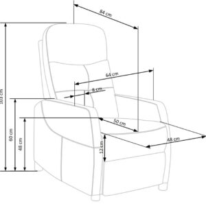 Nojatuoli FELIP, harmaa