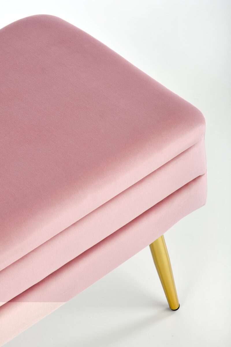 VELVA vaaleanpunainen/kultainen penkki