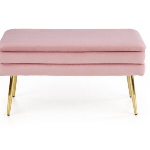VELVA vaaleanpunainen/kultainen penkki
