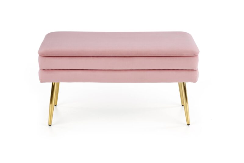 VELVA vaaleanpunainen/kultainen penkki