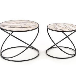 Kahvilapakketti SUSMAR, valkoinen marmori / musta