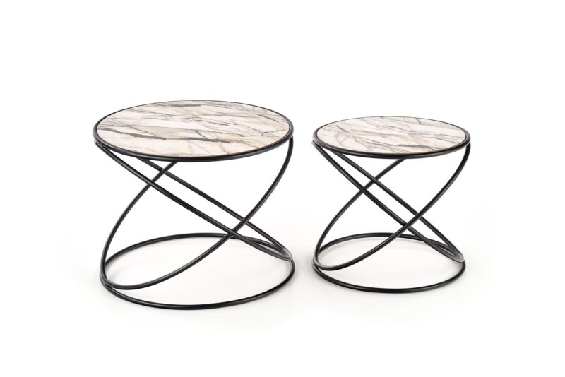 Kahvilapakketti SUSMAR, valkoinen marmori / musta