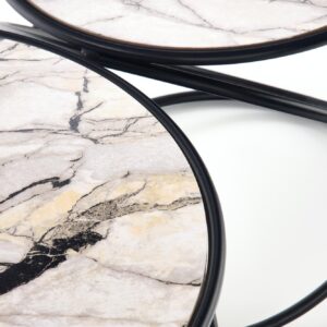 Kahvilapakketti SUSMAR, valkoinen marmori / musta