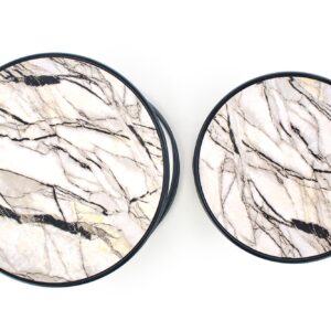 Kahvilapakketti SUSMAR, valkoinen marmori / musta