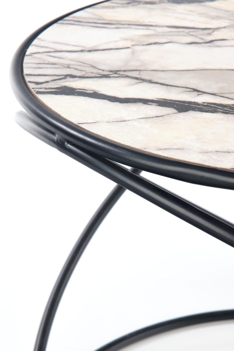 Kahvilapakketti SUSMAR, valkoinen marmori / musta