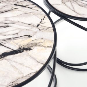 Kahvilapakketti SUSMAR, valkoinen marmori / musta