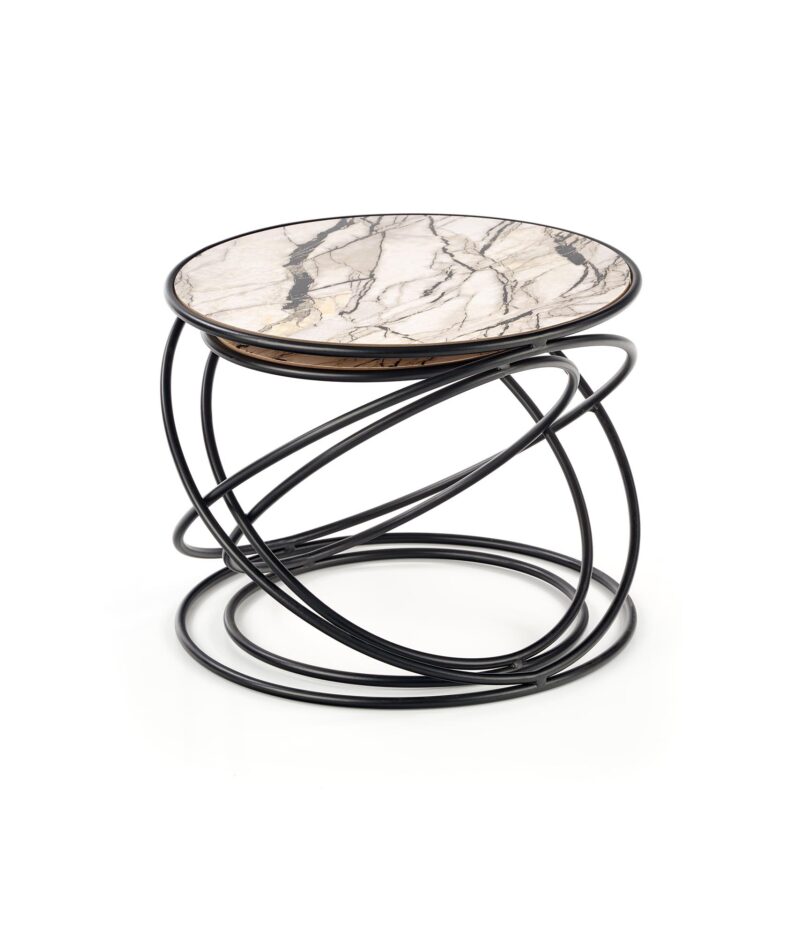 Kahvilapakketti SUSMAR, valkoinen marmori / musta