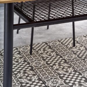 Ruokapöytä JACKSON, kultainen tammi / musta