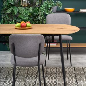 Ruokapöytä JACKSON, kultainen tammi / musta